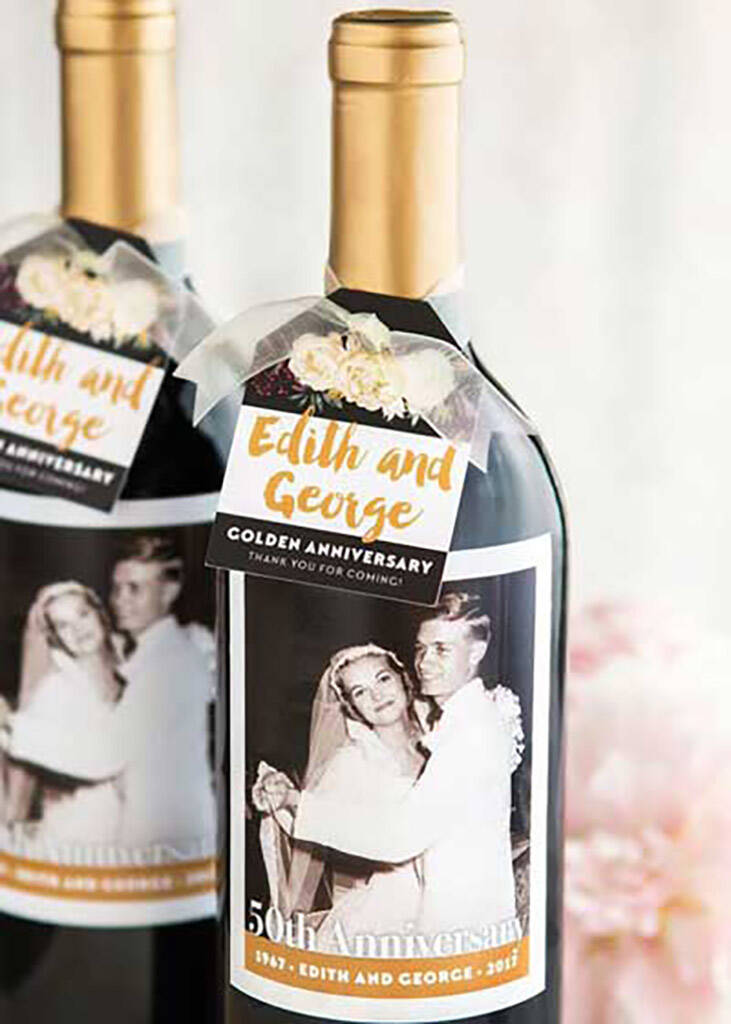 personalized photo wine labels