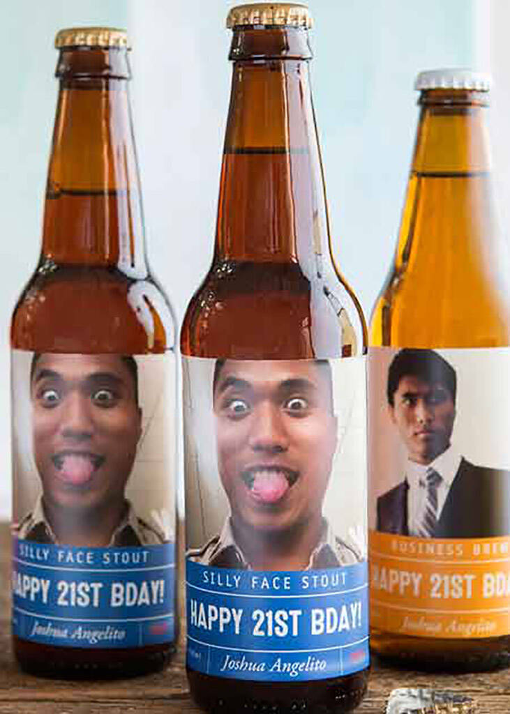 milestone birthday personalized beer labels