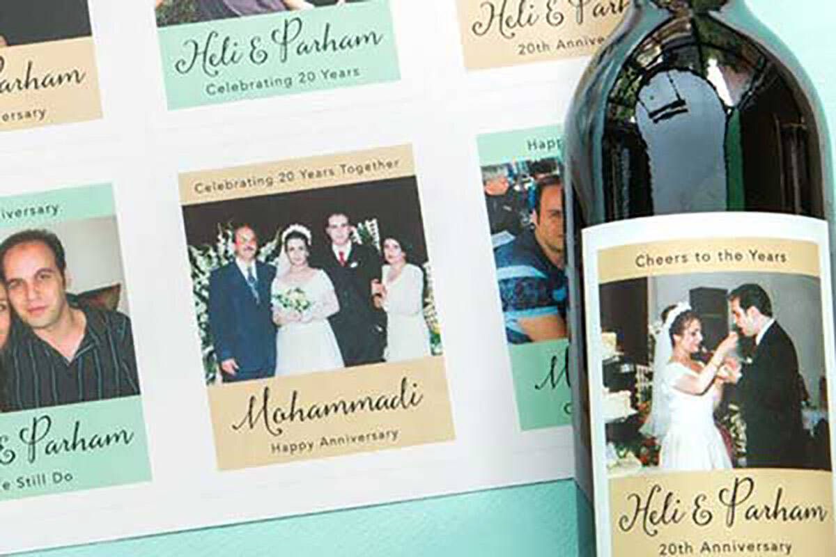 custom photo wine labels