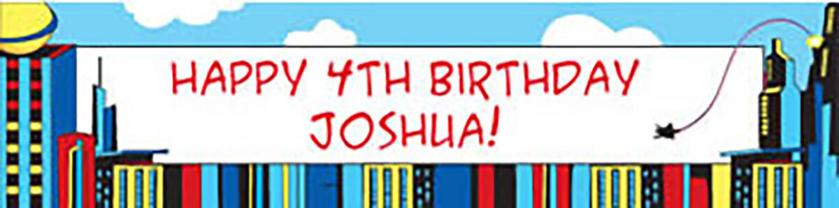 superhero party banner