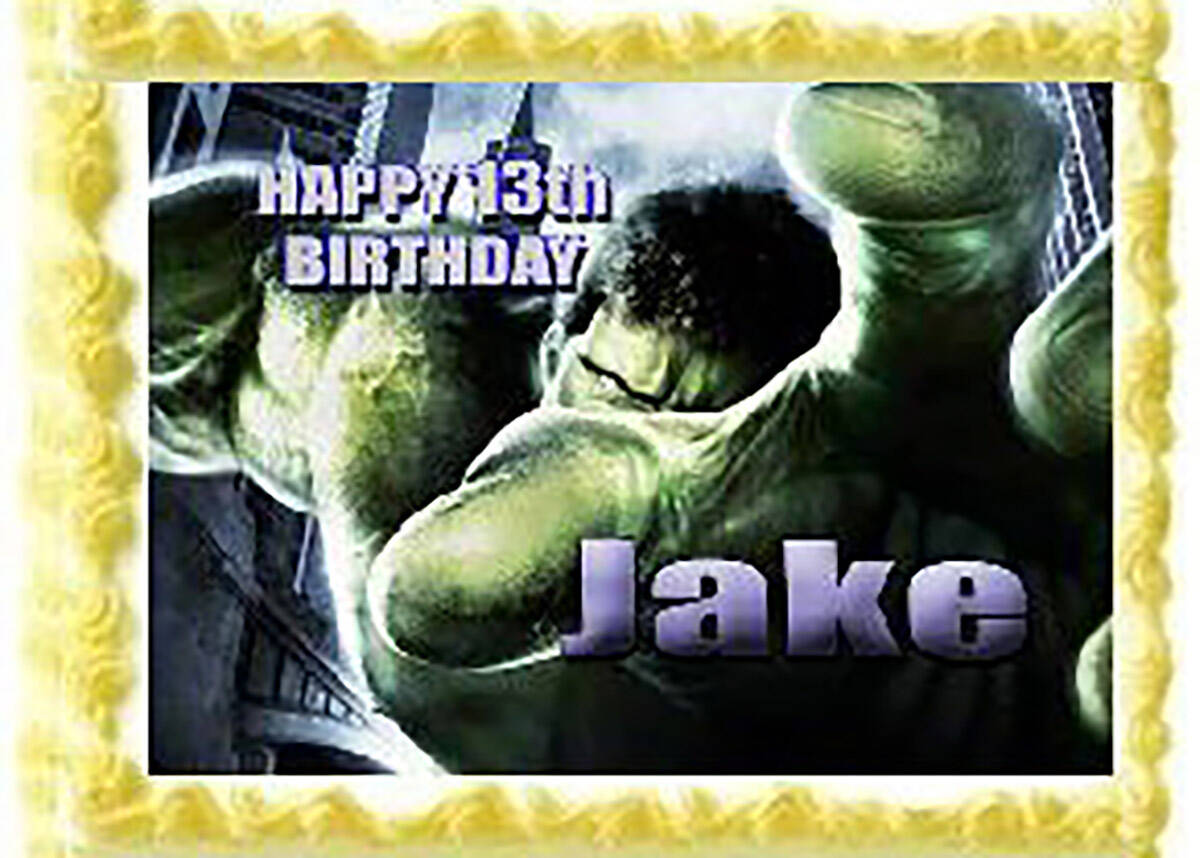 hulk cake topper