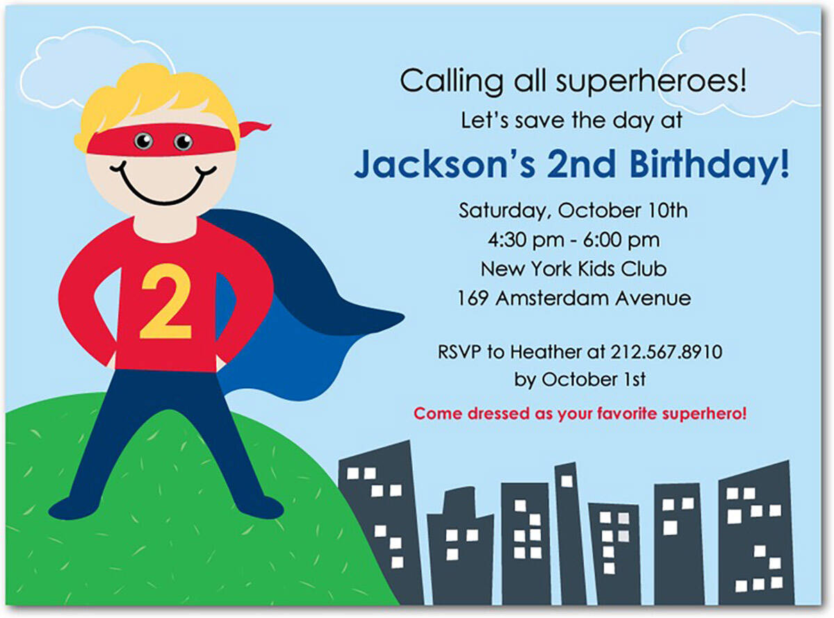 superhero invitations