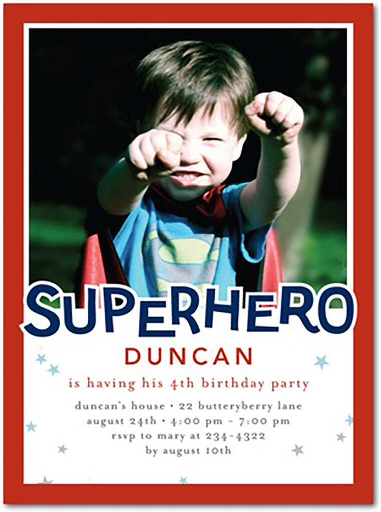 superhero birthday invitations