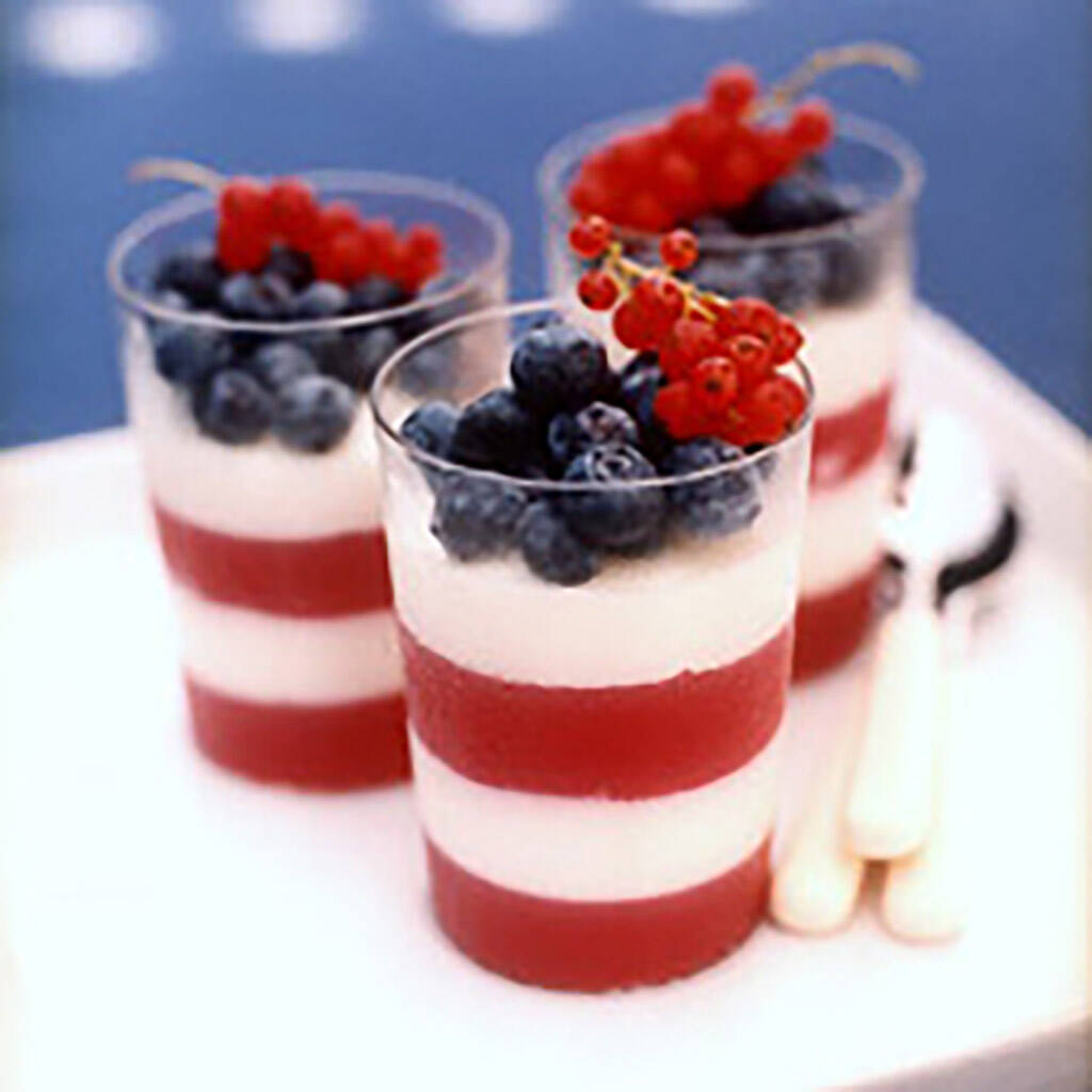red white and blue parfaits