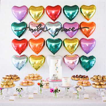 balloon dessert buffet table backdrop