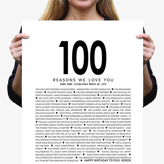 100 reasons We Love You