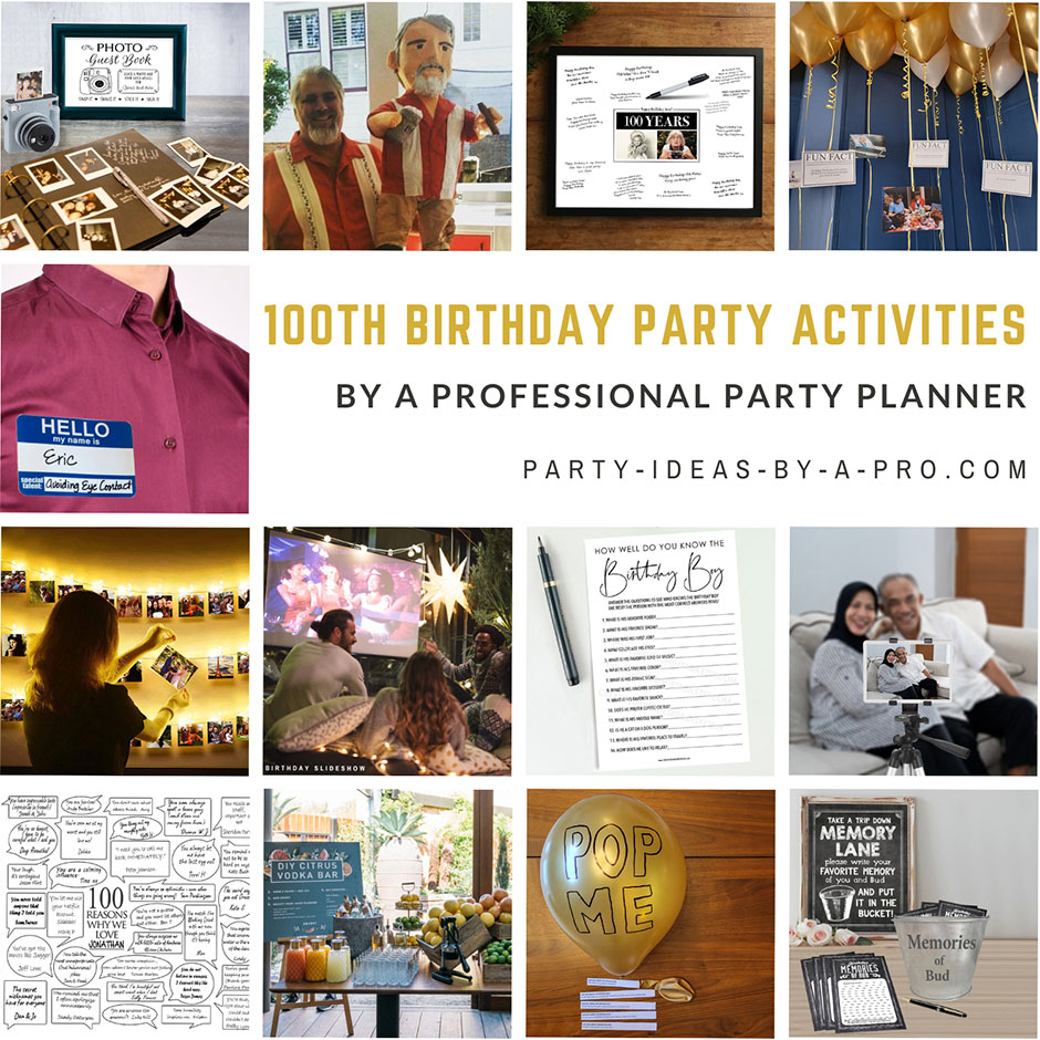 100th Birthday Party activities