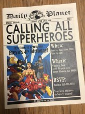 superhero invitations