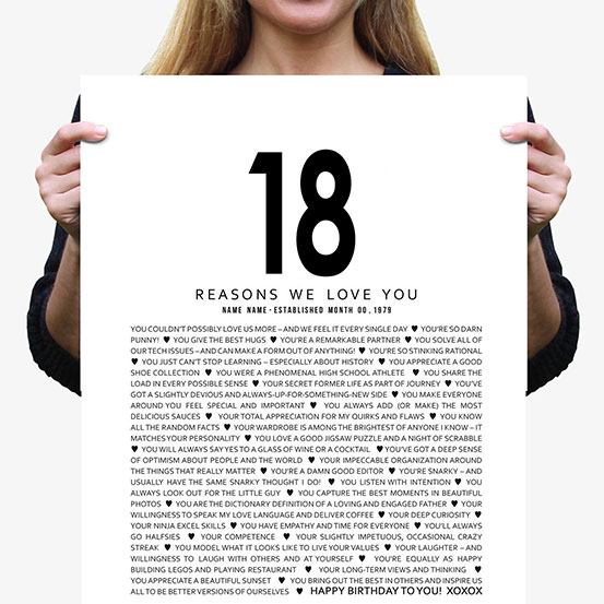 18 reasons We Love You