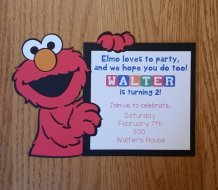 elmo personalized birthday invitation