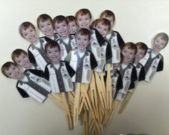 personalized bowling cupcake toppers