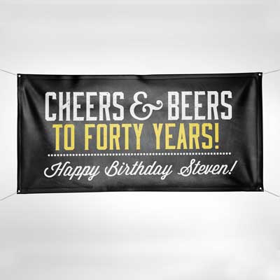 Cheers and Beers 30th birthday banner