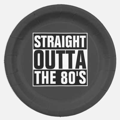 Straight Outta The 70's party plates