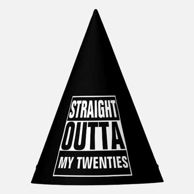 Straight Outta My Thirties party hat