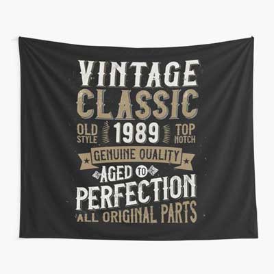 Jack Daniels style Vinatage Year backdrop wall tapestry