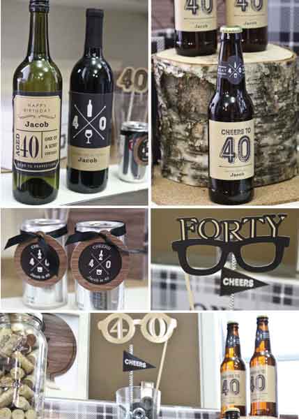 Aged to Perfection 40th birthday party decorations