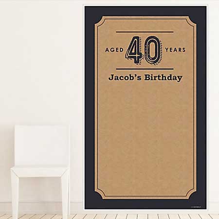Aged to Perfection 40th birthday backdrop