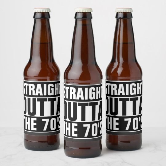 Straight Outta The 70's beer bottle labels