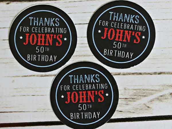 BBQ theme milestone birthday stickers