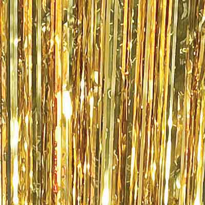 metallic gold foil curtain