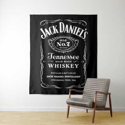 Jack Daniels backdrop wall tapestry