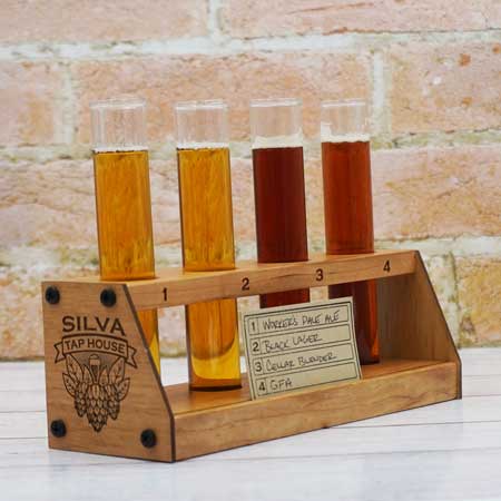 personalized beer flight test tubes