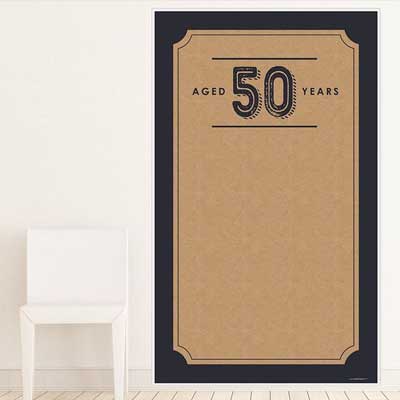 Aged to Perfection 50th birthday backdrop