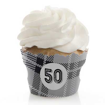 Aged to Perfection 50th birthday cupcake toppers
