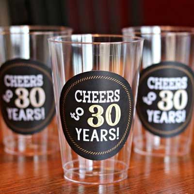 Cheers to 50 years water labels