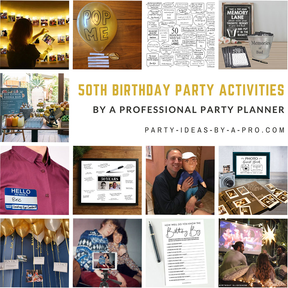 50th Birthday Party activities