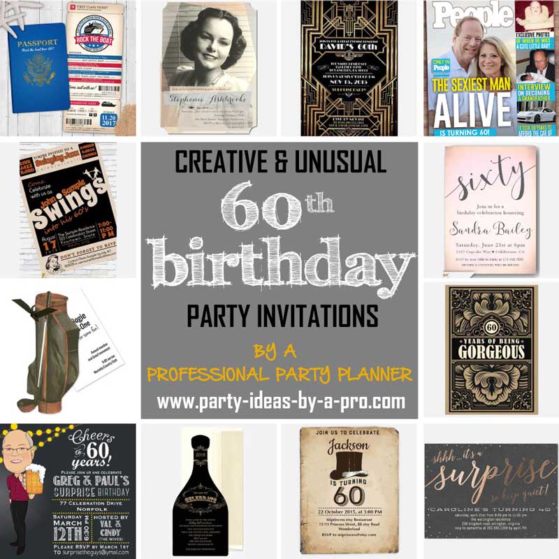 The Best 60th Birthday Invitations—by a Professional Party Planner