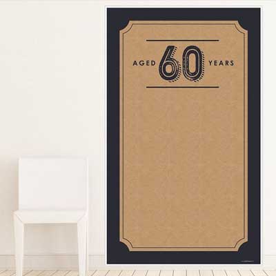 Aged to Perfection 60th birthday backdrop