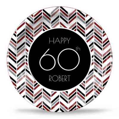 Best 60th Ever red party plates