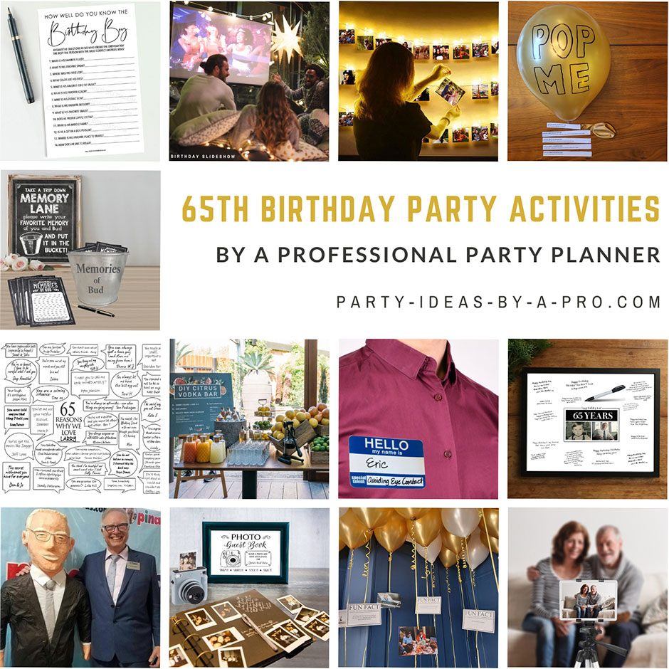 65th Birthday Party activities