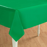 green tablecloth