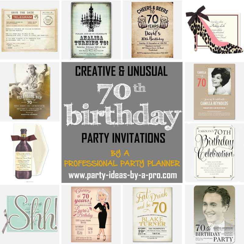The Best 70th Birthday Invitations—by a Professional Party Planner