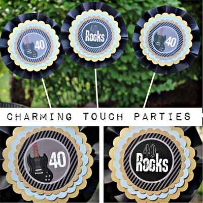 40/50/60/70 Rocks party decorations
