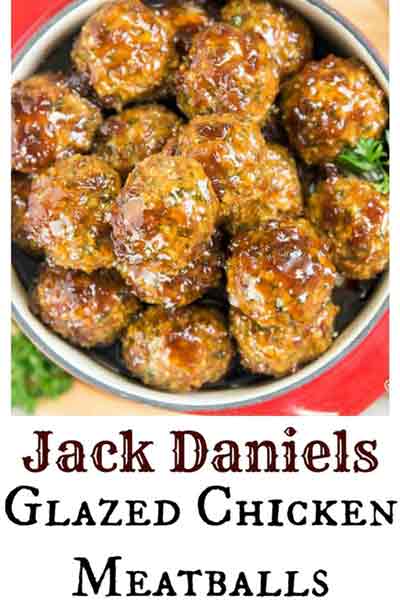 Jack Daniels glazed chicken meatballs