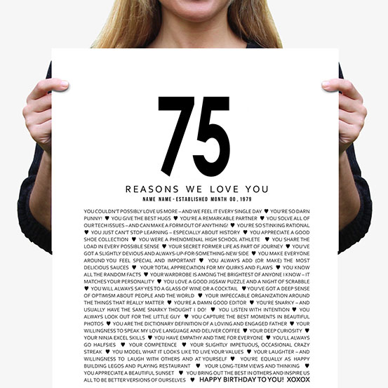 75 reasons We Love You