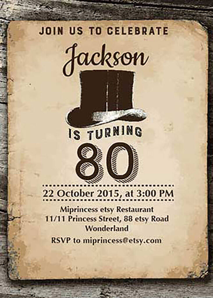 The Best 80th Birthday Invitations—by a Professional Party Planner