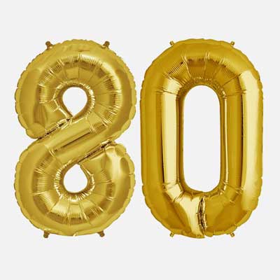 Cheers and Beers to 80 years balloons