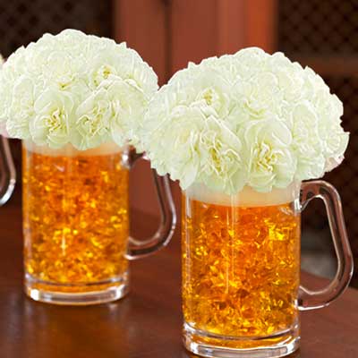 beer floral centerpiece