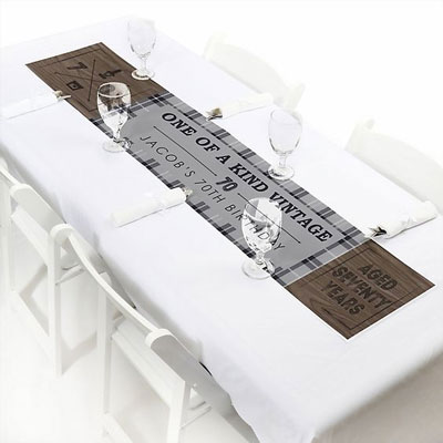 Aged to Perfection 80th birthday table runner
