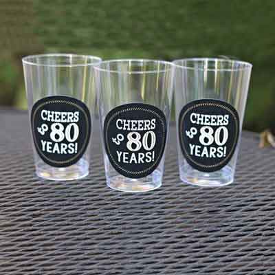 Cheers to 80 years water labels