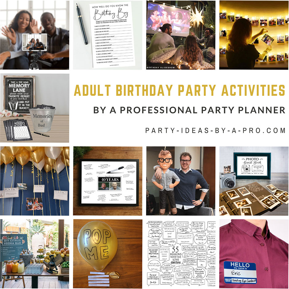Adult Birthday Party activities