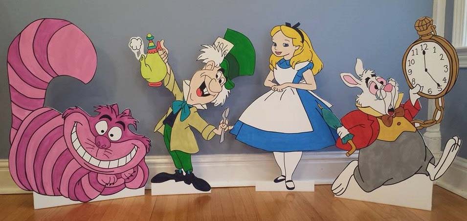alice in wonderland cut outs