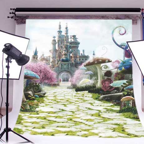 alice in wonderland photo backdrop