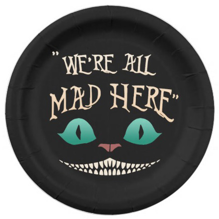 cheshire cat party plates