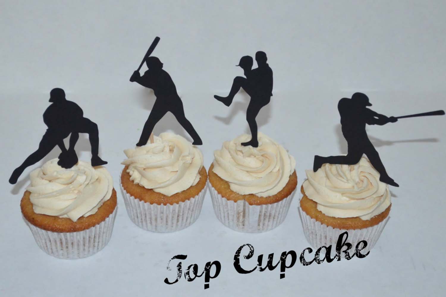 baseball cupcake toppers