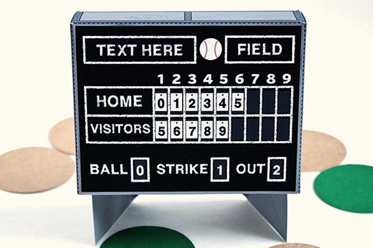 baseball scoreboard party favor box